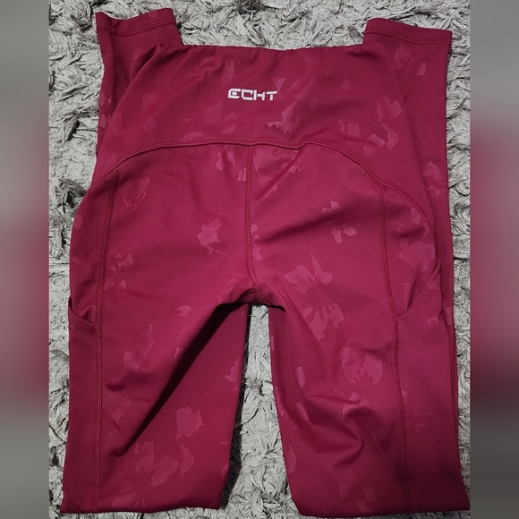 Echt Burgandy Leggings with Pockets - Picture 1 of 4